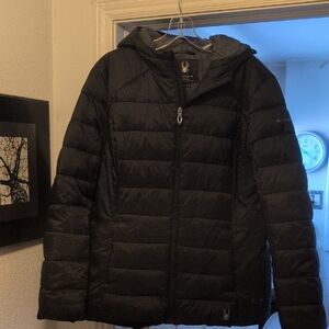 Spyder Women's Dark Puffer Jacket with Hood